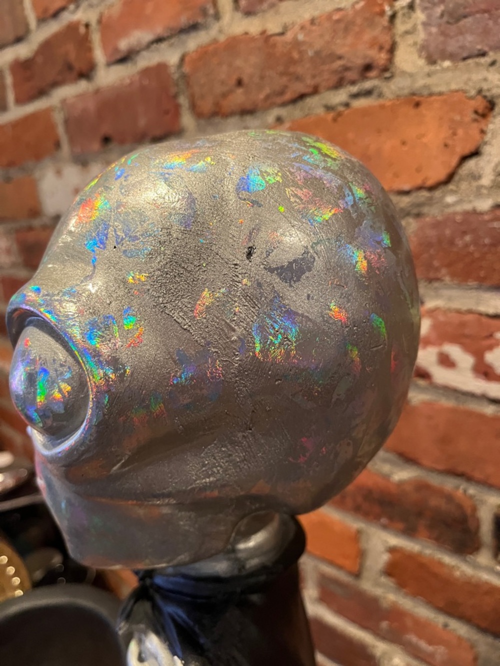 Holographic Silver Alien Skeleton Candy Holder - Holiday Decor - Picture 15 of 16